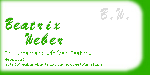 beatrix weber business card